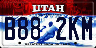 UT license plate B882KM