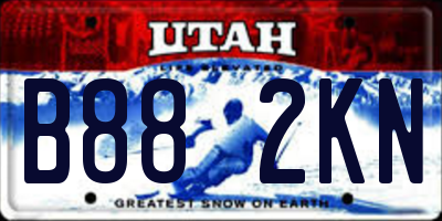 UT license plate B882KN