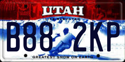 UT license plate B882KP