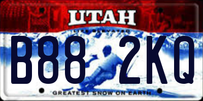 UT license plate B882KQ