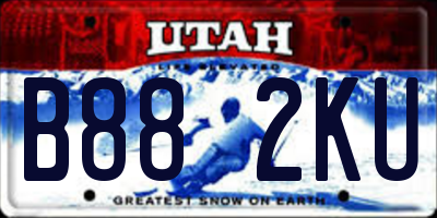 UT license plate B882KU