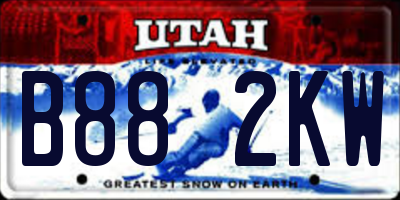 UT license plate B882KW