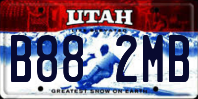 UT license plate B882MB