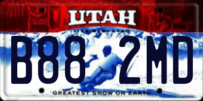 UT license plate B882MD