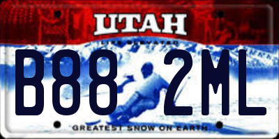 UT license plate B882ML