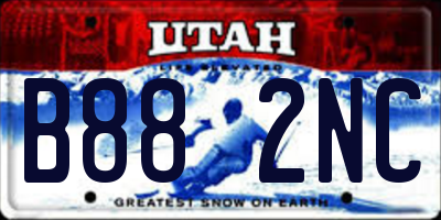 UT license plate B882NC