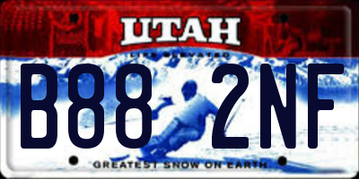 UT license plate B882NF