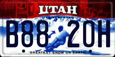 UT license plate B882OH