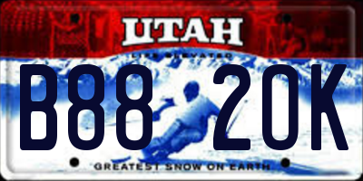 UT license plate B882OK