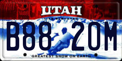 UT license plate B882OM