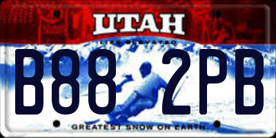 UT license plate B882PB