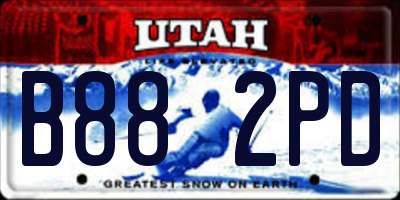 UT license plate B882PD