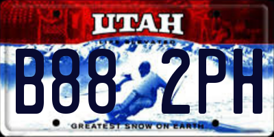 UT license plate B882PH