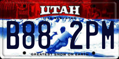 UT license plate B882PM