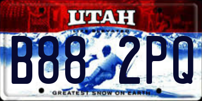 UT license plate B882PQ