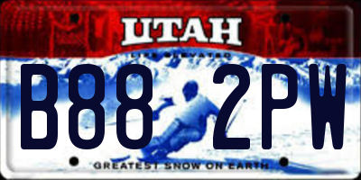 UT license plate B882PW