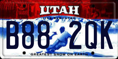 UT license plate B882QK