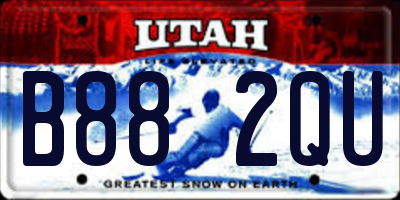 UT license plate B882QU