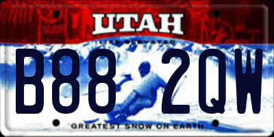 UT license plate B882QW
