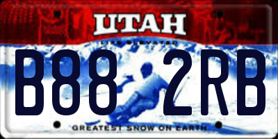 UT license plate B882RB