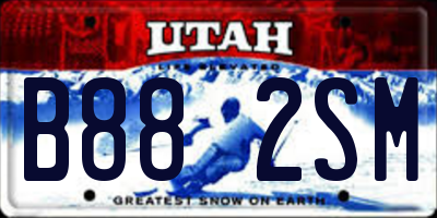 UT license plate B882SM
