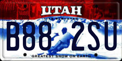 UT license plate B882SU