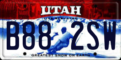 UT license plate B882SW