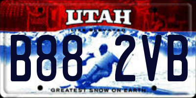 UT license plate B882VB