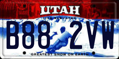 UT license plate B882VW