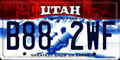 UT license plate B882WF