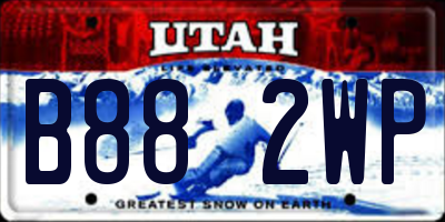 UT license plate B882WP