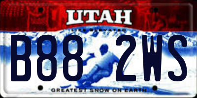 UT license plate B882WS