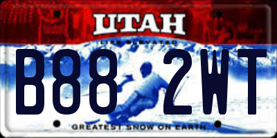 UT license plate B882WT