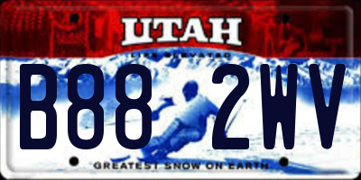 UT license plate B882WV