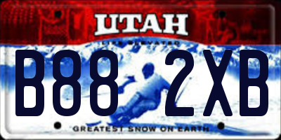 UT license plate B882XB
