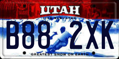 UT license plate B882XK
