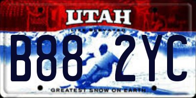 UT license plate B882YC