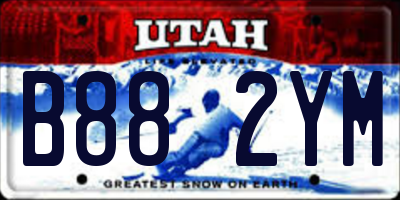 UT license plate B882YM