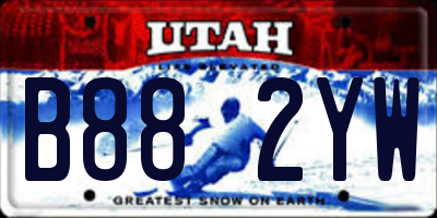 UT license plate B882YW