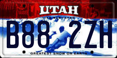 UT license plate B882ZH