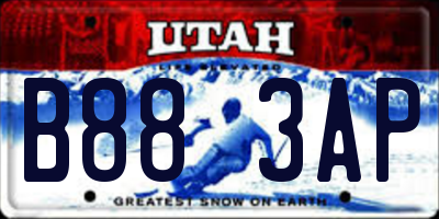 UT license plate B883AP