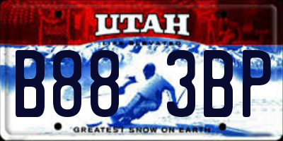 UT license plate B883BP