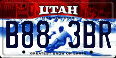 UT license plate B883BR