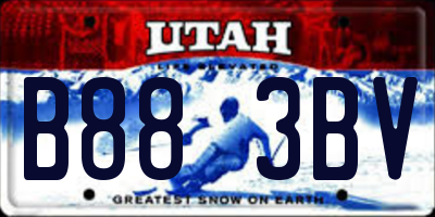 UT license plate B883BV