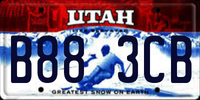 UT license plate B883CB