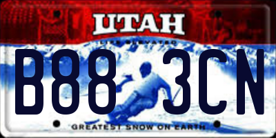 UT license plate B883CN