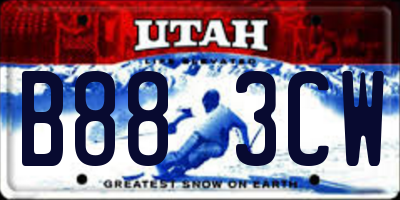 UT license plate B883CW
