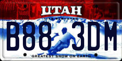 UT license plate B883DM