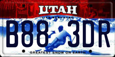 UT license plate B883DR