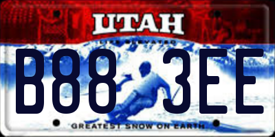 UT license plate B883EE